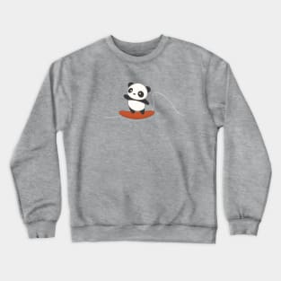 Cute Surfing Panda Bear Crewneck Sweatshirt